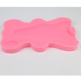 Burete suport baie, pentru cadita, dus, maxi, roz, 50x30x4,5 cm