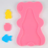 Burete suport baie, pentru cadita, dus, maxi, roz, 50x30x4,5 cm