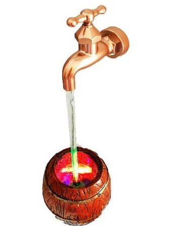 Butoiul magic, fantana arteziana de interior, decoratiune interioara, cu robinet functional