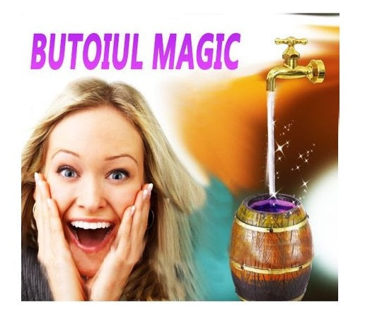 Butoiul magic, fantana arteziana de interior, decoratiune interioara, cu robinet functional