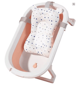 Cadita bebe cu suport, cadita de baie, pliabila, cu pernuta , termometru, usor de utilizat, picioare antiderapante, varsta 0 - 3 ani, albastru ROZ - BUZ.RO