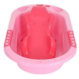 Cadita de baie cu suport anatomic, usor de utilizat, picioare antiderapante, varsta 0 - 3 ani, roz - BUZ.RO