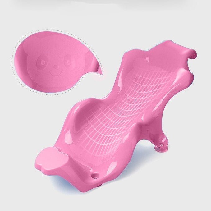 Cadita de baie cu suport anatomic, usor de utilizat, picioare antiderapante, varsta 0 - 3 ani, roz - BUZ.RO