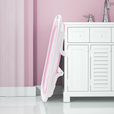 Cadita de baie pliabila, cu pernuta si bureti, termometru, pliere rapida, usor de utilizat, picioare antiderapante, varsta 0-3 ani, 25l, roz, buz