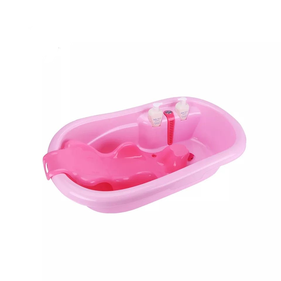 Cadita pentru bebelusi, cu termometru si accesorii, 0 - 4ani, rezistenta, roz, 90 x 50 cm - BUZ.RO