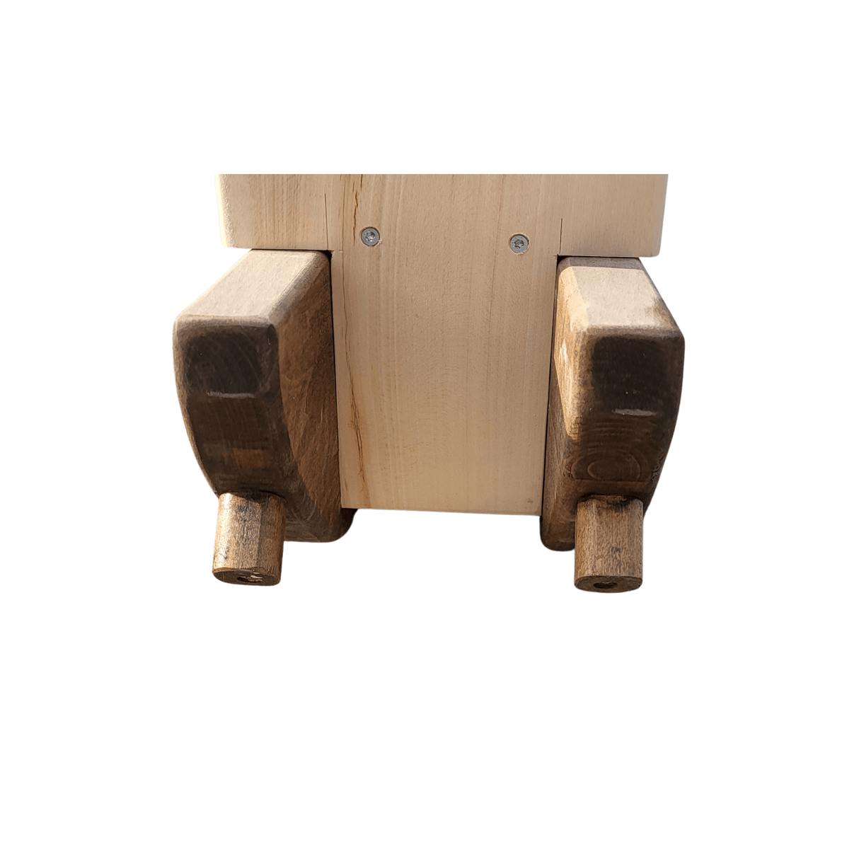 Cal Balansoar Copii din Lemn - Obiect de Decor si Joaca - Finisaj Bicolor - BUZ.RO