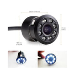 Camera auto marsarier, cu 8 leduri, impermeabila, vedere nocturna, ultra compacta, rezistenta la socuri, universala - BUZ.RO