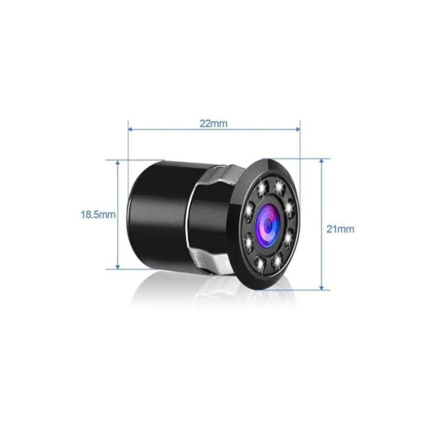 Camera auto marsarier, cu 8 leduri, impermeabila, vedere nocturna, ultra compacta, rezistenta la socuri, universala
