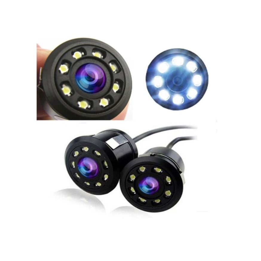 Camera auto marsarier, cu 8 leduri, impermeabila, vedere nocturna, ultra compacta, rezistenta la socuri, universala