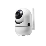 Camera de supraveghere video, WIFI, smart, 1080P, senzor audio, inregistrare pe card, microfon, rotire 360 grade, vedere panoramica, alba - BUZ.RO