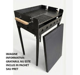 Capac Metalic pentru Gratar sau Focar – Dreptungiular, Negru Mat | Protecție Premium pentru gratar exterior - BUZ.RO