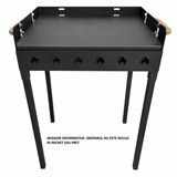 Capac Metalic pentru Gratar sau Focar – Dreptungiular, Negru Mat | Protecție Premium pentru gratar exterior - BUZ.RO