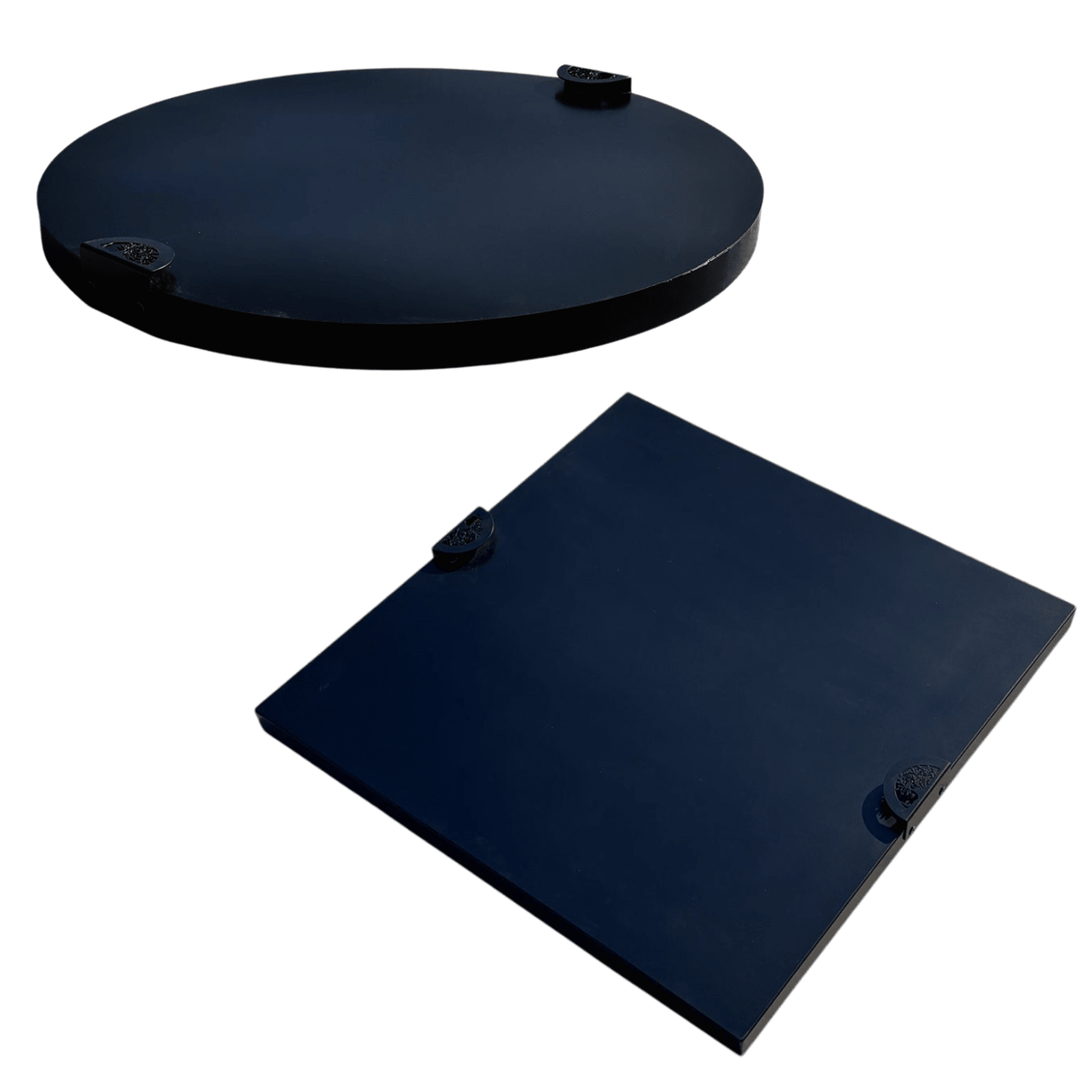 Capac Metalic pentru Gratar sau Focar – Rotund sau Patrat, Negru Mat | Protecție Premium pentru Fire Pit Exterior - BUZ.RO