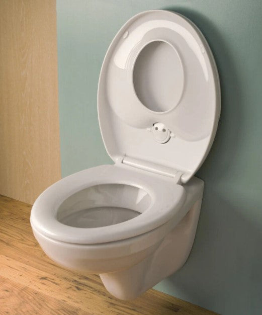 Capac toaleta si WC 2 in 1, pentru adulti, adaptor copii, inchidere silentioasa, lenta, polipropilena, alb