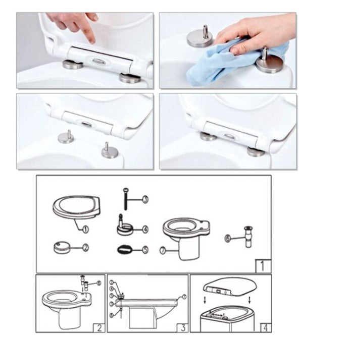 Capac toaleta si WC 2 in 1, pentru adulti, adaptor copii, inchidere silentioasa, lenta, polipropilena, alb