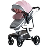 Carucior bebe 3 in 1, portabil, 3 pozitii ajustabile, cu fermoar, scoica, albastru - BUZ.RO