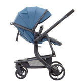 Carucior bebe 3 in 1, portabil, 3 pozitii ajustabile, cu fermoar, scoica, albastru - BUZ.RO