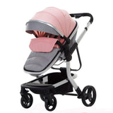 Carucior bebe 3 in 1, portabil, 3 pozitii ajustabile, cu fermoar, scoica, albastru - BUZ.RO