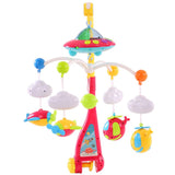 Carusel muzical pentru patut cu jucarii detasabile,  rotatie 360°, multicolor