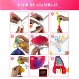Carusel muzical pentru patut cu jucarii detasabile,  rotatie 360°, multicolor