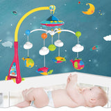 Carusel muzical pentru patut cu jucarii detasabile, rotatie 360°, multicolor - BUZ.RO