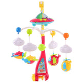 Carusel muzical pentru patut cu jucarii detasabile, rotatie 360°, multicolor - BUZ.RO