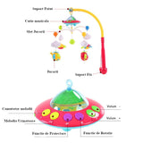 Carusel muzical pentru patut cu jucarii detasabile, rotatie 360°, multicolor - BUZ.RO
