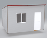 Casa modulara , 3x4 m ,Tiny house,Sopron , Magazie Gradina /Deozitare cu imbinari din fier / structura din lemn - BUZ.RO
