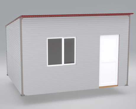 Casa modulara , 3x4 m ,Tiny house,Sopron , Magazie Gradina /Deozitare cu imbinari din fier / structura din lemn - BUZ.RO