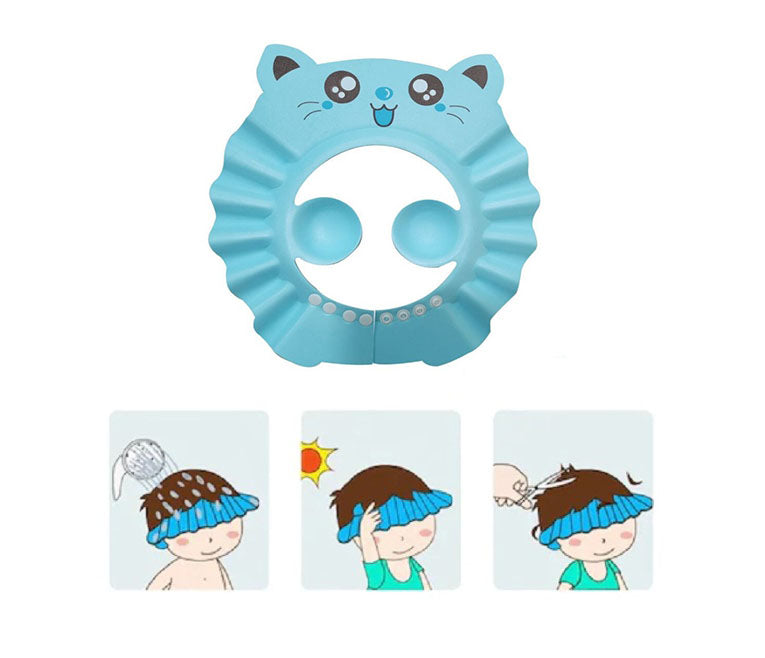 Casca protectie, pentru baita, reglabila, protectie urechi, albastru
