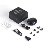 Casti bluetooth wireless, bluetooth 5.0, audio in-ear, handsfree, compatibile android & iOS, negru