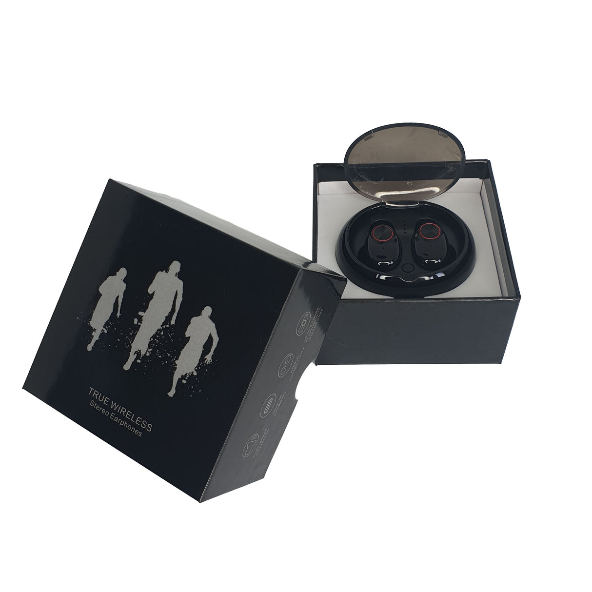 Casti bluetooth wireless, bluetooth 5.0, audio in-ear, handsfree, compatibile android & iOS, negru