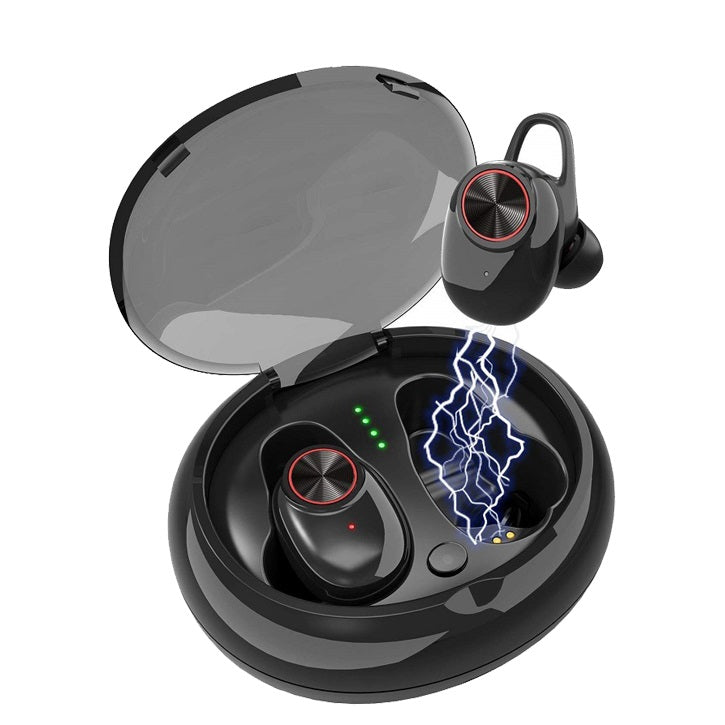 Casti bluetooth wireless, bluetooth 5.0, audio in-ear, handsfree, compatibile android & iOS, negru