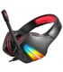 Casti gaming, jack 3.5 mm, iluminare LED, control volum, pentru PC, PS, xbox, negru - rosu - BUZ.RO