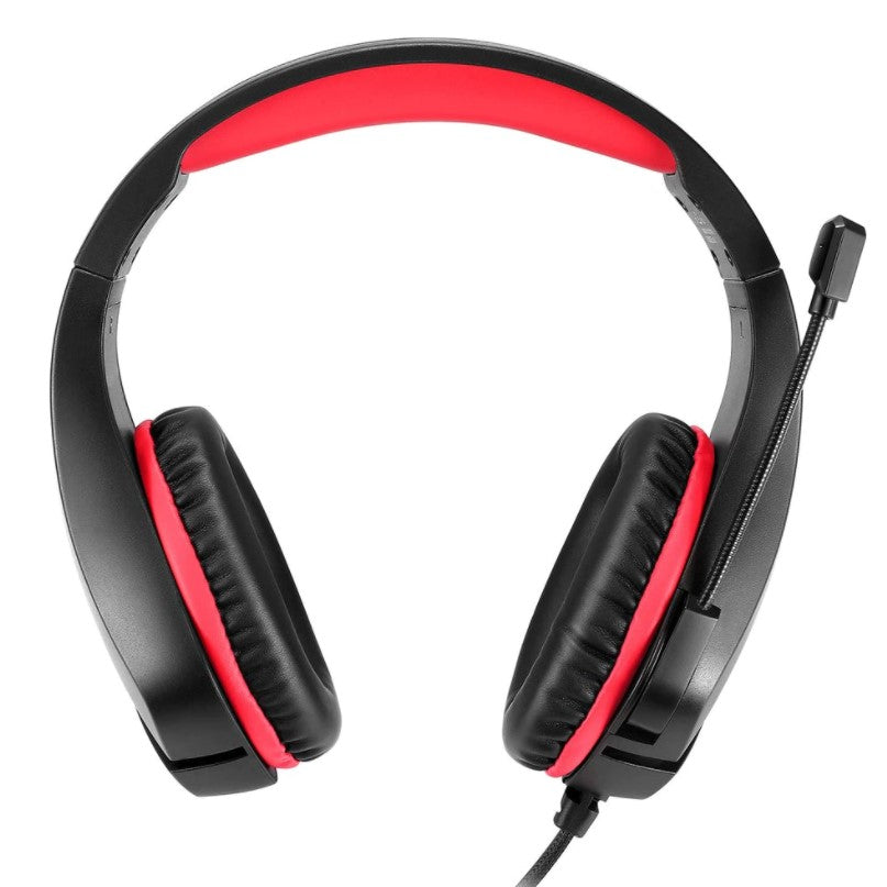 Casti gaming, pentru jocuri, USB, stereo cu fir, RGB, microfon noise cancelling, LED, deep bass, rosu-negru