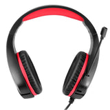 Casti gaming, pentru jocuri, USB, stereo cu fir, RGB, microfon noise cancelling, LED, deep bass, rosu-negru