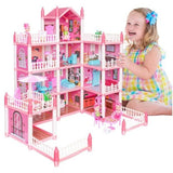 Casuta de papusi , casa multifunctionala , cu etaj , interactiva , multiple accesorii ,34 piese - BUZ.RO