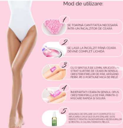 Ceara epilare, granule, ceara de epilare, elastica, Xanitalia, galbena, 500gr