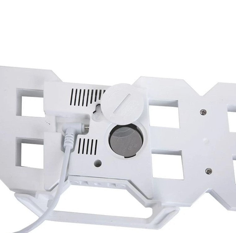 Ceas multifunctional cu LED si proiectie, alarma digitala, afisaj LCD temperatura, spatial, pentru masa sau perete, mod noapte/zi, 23x1.5 cm - BUZ.RO