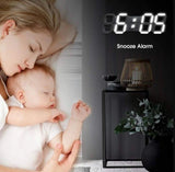 Ceas multifunctional cu LED si proiectie, alarma digitala, afisaj LCD temperatura, spatial, pentru masa sau perete, mod noapte/zi, 23x1.5 cm - BUZ.RO