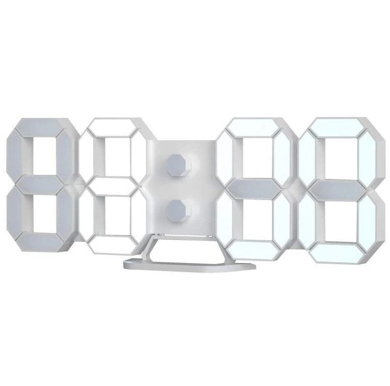 Ceas multifunctional cu LED si proiectie, alarma digitala, afisaj LCD temperatura, spatial, pentru masa sau perete, mod noapte/zi, 23x1.5 cm - BUZ.RO