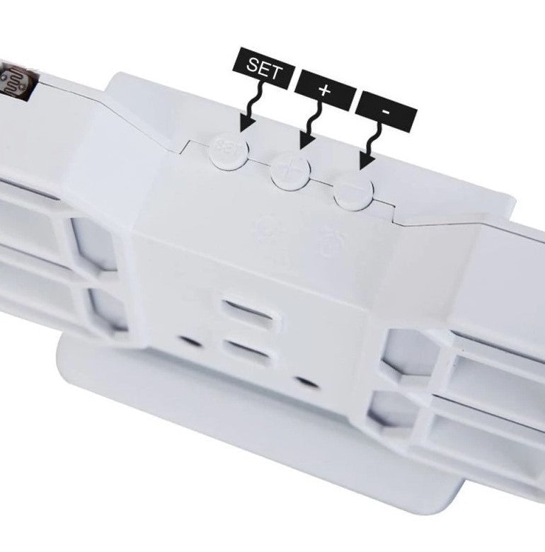 Ceas multifunctional cu LED si proiectie, alarma digitala, afisaj LCD temperatura, spatial, pentru masa sau perete, mod noapte/zi, 23x1.5 cm - BUZ.RO