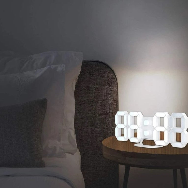 Ceas multifunctional cu LED si proiectie, alarma digitala, afisaj LCD temperatura, spatial, pentru masa sau perete, mod noapte/zi, 23x1.5 cm