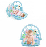 Centru de activitati, multifunctional, saltea joaca, 4 in 1, cu lumini, sunete, pian, albastru