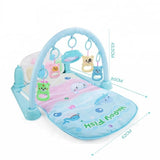 Centru de activitati, multifunctional, saltea joaca, 4 in 1, cu lumini, sunete, pian, albastru