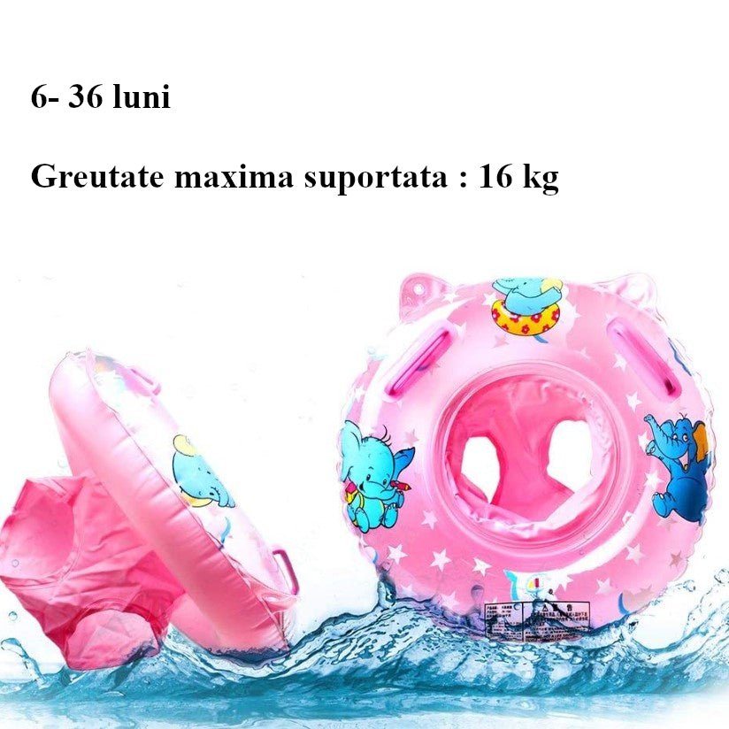 Colac piscina/mare , inot copii/bebelusi cu manere, gonflabil, colac cu chilot, hipoalergic - BUZ.RO