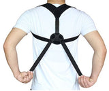 Corector Postura Reglabil Unisex – Suport Spate, Umeri și Coloana, Textil Confortabil, Negru