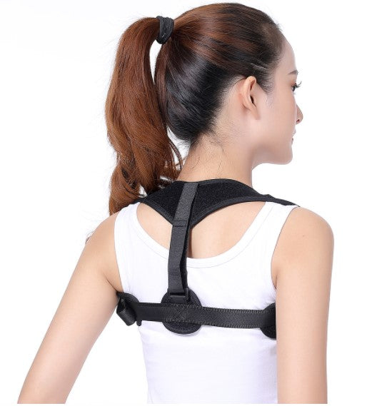 Corector Postura Reglabil Unisex – Suport Spate, Umeri și Coloana, Textil Confortabil, Negru