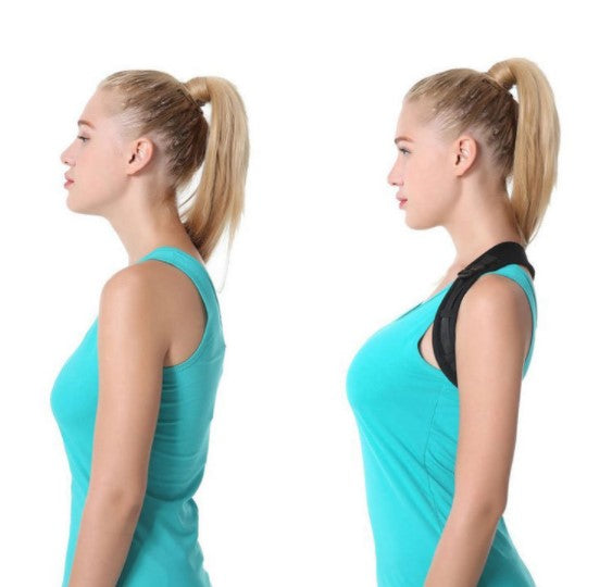 Corector Postura Reglabil Unisex – Suport Spate, Umeri și Coloana, Textil Confortabil, Negru