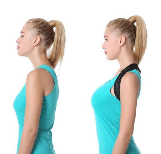 Corector Postura Reglabil Unisex – Suport Spate, Umeri și Coloana, Textil Confortabil, Negru - BUZ.RO